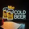 Decoración de pared de neón de Amazon BAR bar tarro de cerveza restaurante Letrero LED cartelera tablero de luz luminosa