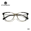 Gafas de Madera Studiomuku, Monturas de Gafas Versátiles Adecuadas para Todas las Formas de Rostro, Artefacto para No Maquillarse Monturas de Gafas Cat-Eye para Miopía