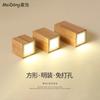 Iluminação de teto de led montada na superfície, luzes de corredor de varanda estilo log, luzes de corredor de varanda de estilo japonês, sala de estar, madeira maciça, luzes de teto sem abertura