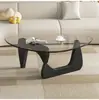 Mesa de centro de vidro, móvel para sala de estar, adequado para apartamentos pequenos, design moderno e minimalista, estilo de luxo leve, design nórdico, mesa de centro criativa e moderna