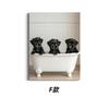 Amazon Transfronterizo Bañera Linda para Mascotas Divertida Decoración de Pared para Baño Pintura Mural de Alta Gama Minimalista Moderno Impermeable Pintura Colgante