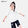 Camiseta de Manga Curta para Meninas Verão 2026 Novo Estilo M e G Infantil Esportiva Secagem Rápida Top Roupas de Verão para Crianças Manga Meia