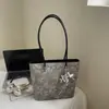 Bolso Tote Estampado de Moda para Mujer 2025 Nuevo Gran Capacidad Textura Simple Bolso de Hombro Bolso Casual para el Trabajo y el Viaje