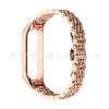 Adecuado para Xiaomi Mi Band 7 Reloj Correa de Acero Inoxidable de Siete Eslabones Correa de Metal con Hebilla de Mariposa Xiaomi Nanand6543