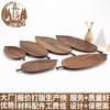Bandeja de té de hojas de nogal Bandeja de té de madera maciza estilo japonés Bandeja de madera creativa hecha a mano para bocadillos Bandeja de frutas de madera Accesorios de artesanía de madera
