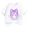 Camiseta de Algodão Infantil de Verão Desenho Animado Aphmau 2026 Transfronteiriça Europeia e Americana Nova de Verão História Estranha Camiseta de Algodão Infantil