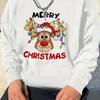 Moda Masculina Casual Estampa de Rena de Natal