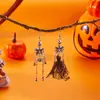 Nuevos Pendientes de Halloween Transfronterizos Europeos y Americanos para Mujer, Diseño Versátil de Nicho, Pendientes de Calabaza Fantasma Esqueleto
