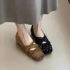 Zapatos Versátiles de Ballet Mary Jane con Lazo, Punta Cuadrada de 4 cm, Boca Baja, Lunares, Modelo de Aumento Interno de Altura, Primavera y Otoño 2026