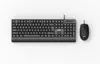 AcerOAK032 Conjunto de Teclado e Mouse para Escritório com Fio Teclado Completo de 104 Teclas com Apoio de Pulso Grande Mouse