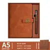 Set de regalo de caja para cuaderno personalizado, cuaderno, bolígrafo, unidad USB con grabado, se puede imprimir con logo, regalos promocionales corporativos personalizados