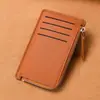 Nuevo tarjetero para hombre y mujer, monedero ultra delgado con cremallera, tarjetero bancario integrado simple, porta-identificación, mini tarjetero