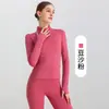 Top de Yoga Ajustado con Cremallera y Cuello Alto Chaqueta Deportiva de Entrenamiento Manga Larga Ropa de Fitness para Mujer Ropa para Exteriores Curva Protección Solar