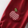 Sudadera de Conejo para Niñas 2025 Nuevo Otoño Elegante Sudadera con Parche Estilo Coreano para Niños Pantalones Deportivos de Manzana Modernos