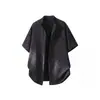 2026 Nueva Camisa de Manga Corta Estampada con Aspecto de Lino para Hombre, Estilo Japonés Holgada Casual Simple con Cuello Mao Camisa Holgada para Hombre