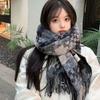 Novo Cachecol Transfronteiriço de Imitação de Mohair para Mulheres, Estilo Europeu e Americano Barba Longa Outono e Inverno Xale Cachecol Quente, Exportação Exportação Produtos de Alta Qualidade