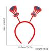 Diadema Decorativa del Día de la Independencia Americana Fiesta Festiva Disfraz Accesorios para Fotos Estrella de Cinco Puntas Borla Cinta Tocado
