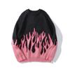 Suéter Cálido de Punto Ropa de Pareja Llama ins Estilo Japonés Suelto Hip-hop High Street Cuello Redondo Jersey de Manga Larga para Hombre y Mujer