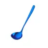 Colher de Mingau de Aço Inoxidável 304, Colher Pequena para Sopa, Colher Doméstica de Cabo Longo, Colher Pública, Colher de Sopa para Loja de Macarrão