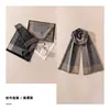 Bufanda de Felpa de Seda a Cuadros de Doble Cara, Calentador de Cuello, Bufanda de Seda de Morera, Unisex, Envoltura de Cuello Versátil y Elegante