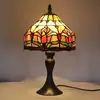 Abajur Tiffany Regulável para Quarto e Estudo, Iluminação Artística Retro Simples de Cabeceira, Lâmpada Pétala, Luminária de Mesa Estilo Luz Fria