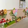 Decoração Temática de Volta às Aulas Materiais Flores e Folhas de Papel Perolado Morandi Decoração de Parede Papel de Presente
