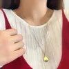 Taobao Douyin Nuevo Mismo Estilo Lujo Ligero Mate Esmerilado Colgante de Gota de Agua Collar Simple de Moda Largo para Mujeres