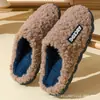 Nuevas Pantuflas de Algodón de Invierno para Mujer, Forradas de Felpa, Cálidas, Peludas, Antideslizantes, Pantuflas de Pareja, Pantuflas de Algodón para Hombre, Pantuflas para el Hogar de Interior