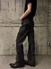 Jeans Moderno Versátil Tendência Estilo Coreano Artístico Simples Novo Estilo Vibe Preguiçosa Ins Estilo Harajuku Calças de Perna Reta