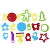 Traje DIY transfronterizo de 20 piezas para niños, arcilla de colores creativa, moldes de animales de colores, rodillo, rodillo, traje de 24 tipos de herramientas
