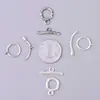 Plata de Ley S925 Hebilla de Cierre de Madera Brillante Hebilla de Conexión Seiko Hebilla de Acabado para Pulsera de Cristal DIY Accesorios