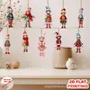 10 Colgantes de Elfo de Madera para Plano 2D Navidad Hogar Fiesta Navideña en Casa Adornos Colgantes