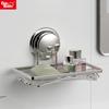 Estante de Baño Caja de Jabón sin Perforaciones Colgante de Pared Drenaje de Baño Caja de Jabón Cocina Acero Inoxidable Estante de Almacenamiento