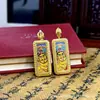Xizang Thangka Nepal Pintado à Mão Puro Deus Amarelo da Riqueza 1*3 Núcleo do Cartão