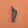 Accesorios de joyería de aleación para bricolaje, material para auriculares de guitarra de música retro de plata antigua
