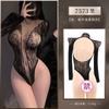 Medias de una pieza más vendidas de Feimu, Ropa de malla de una pieza sexy con abertura para coquetear y citas, Tentación Sexy de Seda Negra Ropa Interior Sexy
