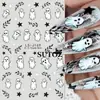 2025 Transfronterizos Calientes Halloween Arte de Uñas Pegatinas Ins Dibujos Animados Lindos Calabaza de Halloween Fantasma Telaraña Pegatinas para Uñas