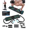 Prancha de Flexão Dobrável Multifuncional Suporte Caseiro Treino de Músculos do Peito Equipamento de Fitness Corda Elástica