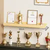 Estante de exhibición de pared de honor, estante recto de montaje en pared, estante de empresa para exhibir trofeos, certificados, medallas, estante de almacenamiento de montaje en pared