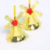 Colgante de campana dorada de 4,5 cm, tarjeta de papel, campana dorada, árbol de Navidad, accesorios de decoración DIY, decoraciones navideñas