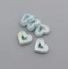 Color AB electrochapado agujero recto estrella hueca corazón a corazón corazón de melocotón cuentas sueltas DIY cadena de teléfono móvil colgante material decorativo con cuentas