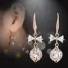 Pendientes de micro incrustaciones de circonita transfronterizos pendientes pendientes de lazo pendientes de perla pendientes de moda coreana pendientes fábrica al por mayor