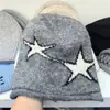 Estilo Coreano 25 Nuevo Retro Chica Caliente Estrella Gorro de Punto Rizado de Pelo para Mujer en Moda Otoño e Invierno, Calidez, Ocio y Versátil