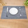 Novo placemat de PVC Teslin ecológico, estilo japonês, tecido jacquard, placemat ocidental, isolamento térmico, antiderrapante