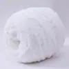 Bola de lana de terciopelo dorado, chenilla, hecha a mano, bufanda tejida, hilo grueso, material de oso violento, bolsa, zapatillas de ganchillo
