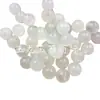 Cuentas redondas de piedra lunar, cuentas sueltas de jade, jade de cuarcita azul-blanco, pulsera, collar, accesorios para joyería, cuentas de jade hechas a mano
