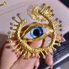 Broche Ojo del Diablo Retro Europeo y Americano Broche de Gama Alta Personalidad para Mujer Ojos Exagerados Corsage Diseño de Nicho Sentido Pin Accesorios