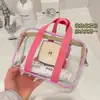 Bolsa de Aseo para Mujer de Viaje Portátil Bolsa de Cosméticos Gran Capacidad Impermeable Transparente Bolsa de Gelatina Bolsa Casual para Guardar Cosméticos