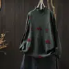 Suéter Casual y Relajado para Mujer 2026 Otoño/Invierno Nuevo Tejido de Algodón Estampado de Conejo Talla Grande para Ropa de Abrigo