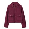 Explosiones Transfronterizas para Mujer Europeas y Americanas AliExpress Adorno de Cremallera Chaqueta Suave